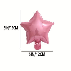 50pcs Star Foil Balloons 12 Pink Golden Silver Party Decoration