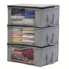 Quilt Storage Bag with Reinforced Handles Clear Window Organizer