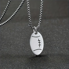 Rugby Men's Stainless Steel Necklace Football Necklace Gift