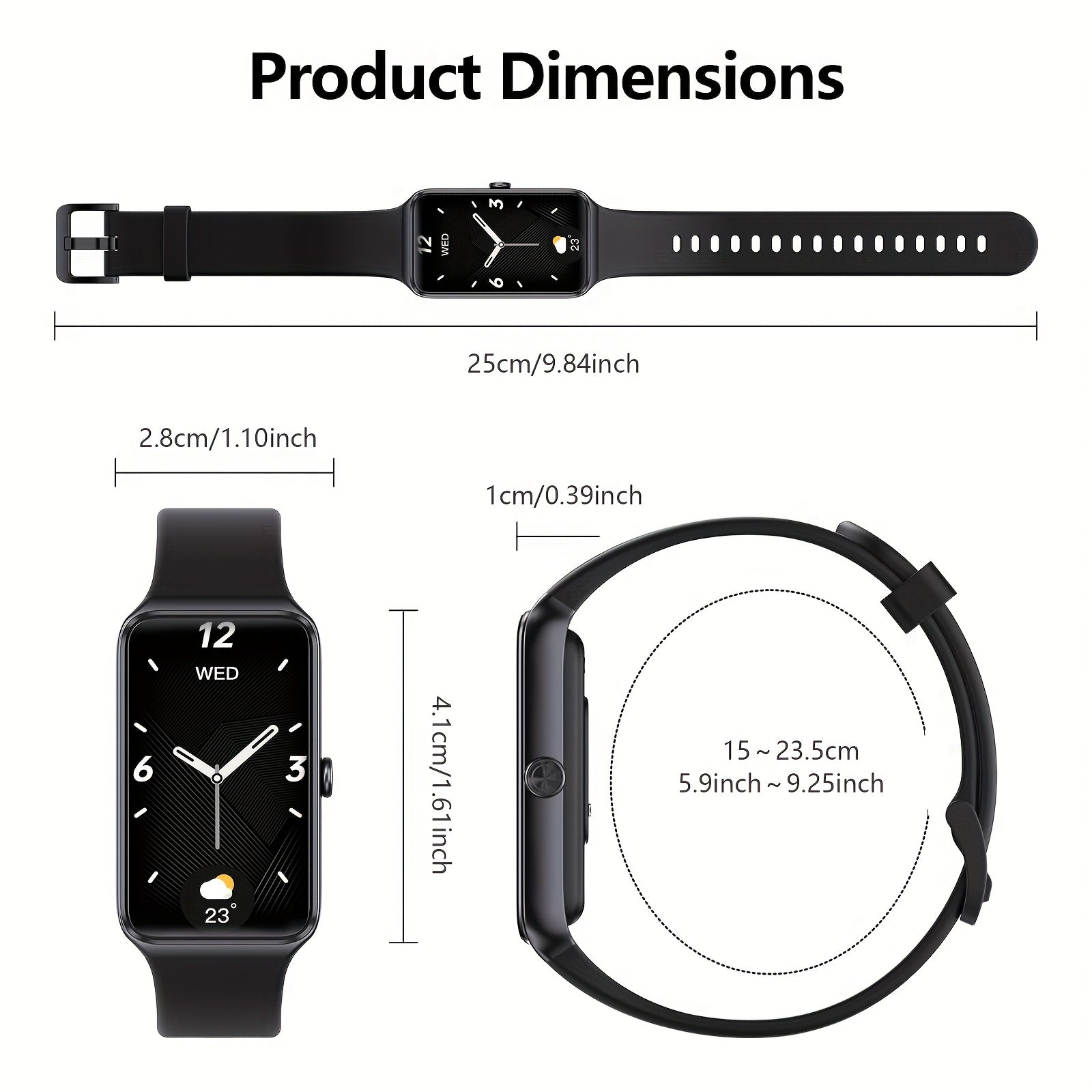 Easy-to-Use Waterproof Fitness Watch for Teens Adults Seniors