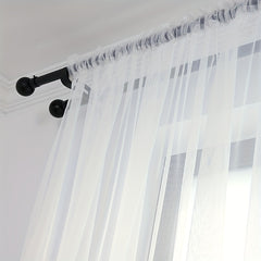 Solid Mesh Sheer Curtains for Home Decor