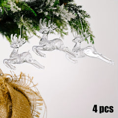 Christmas Hanging Ornaments Snowflake Reindeer Tree Decor