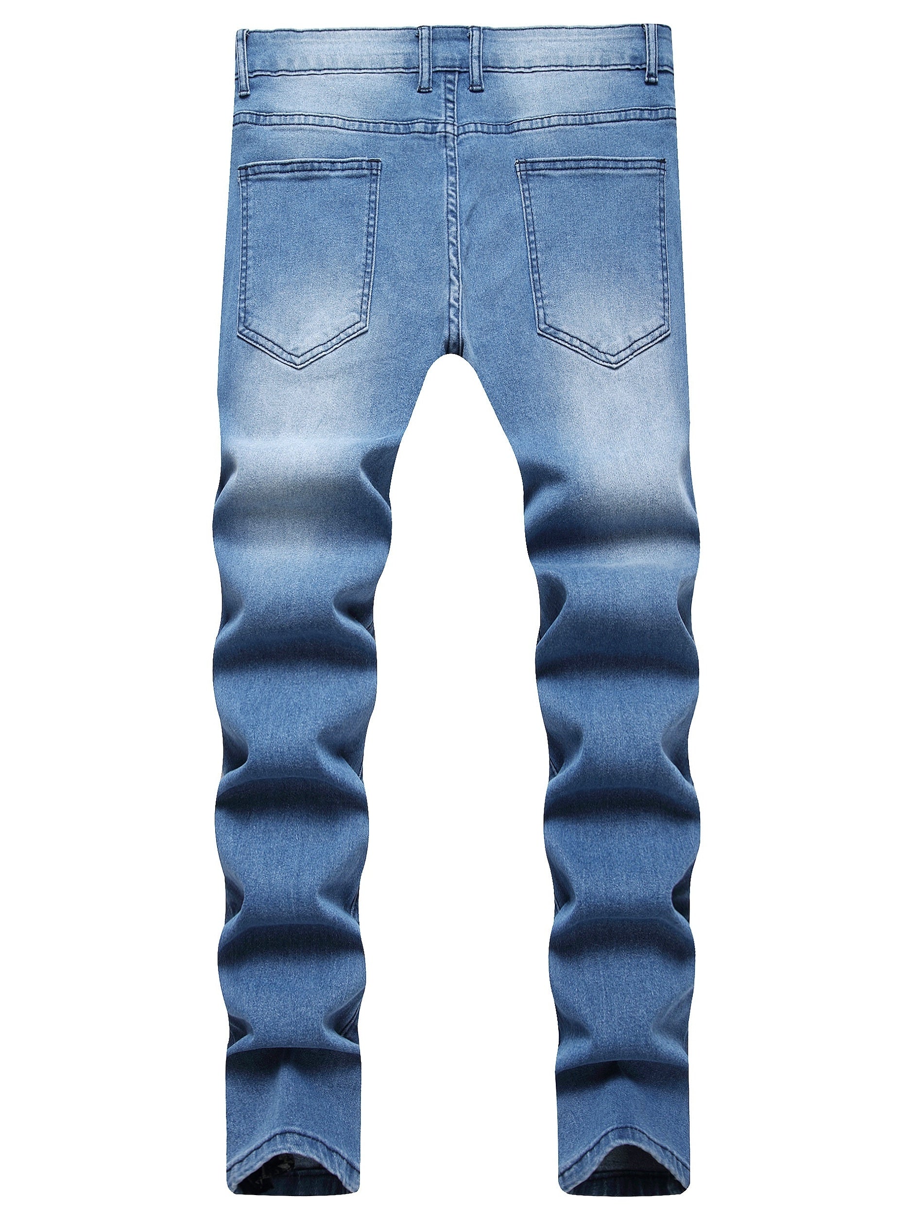 Men's Slim Fit Jeans Distressed Denim Pants
