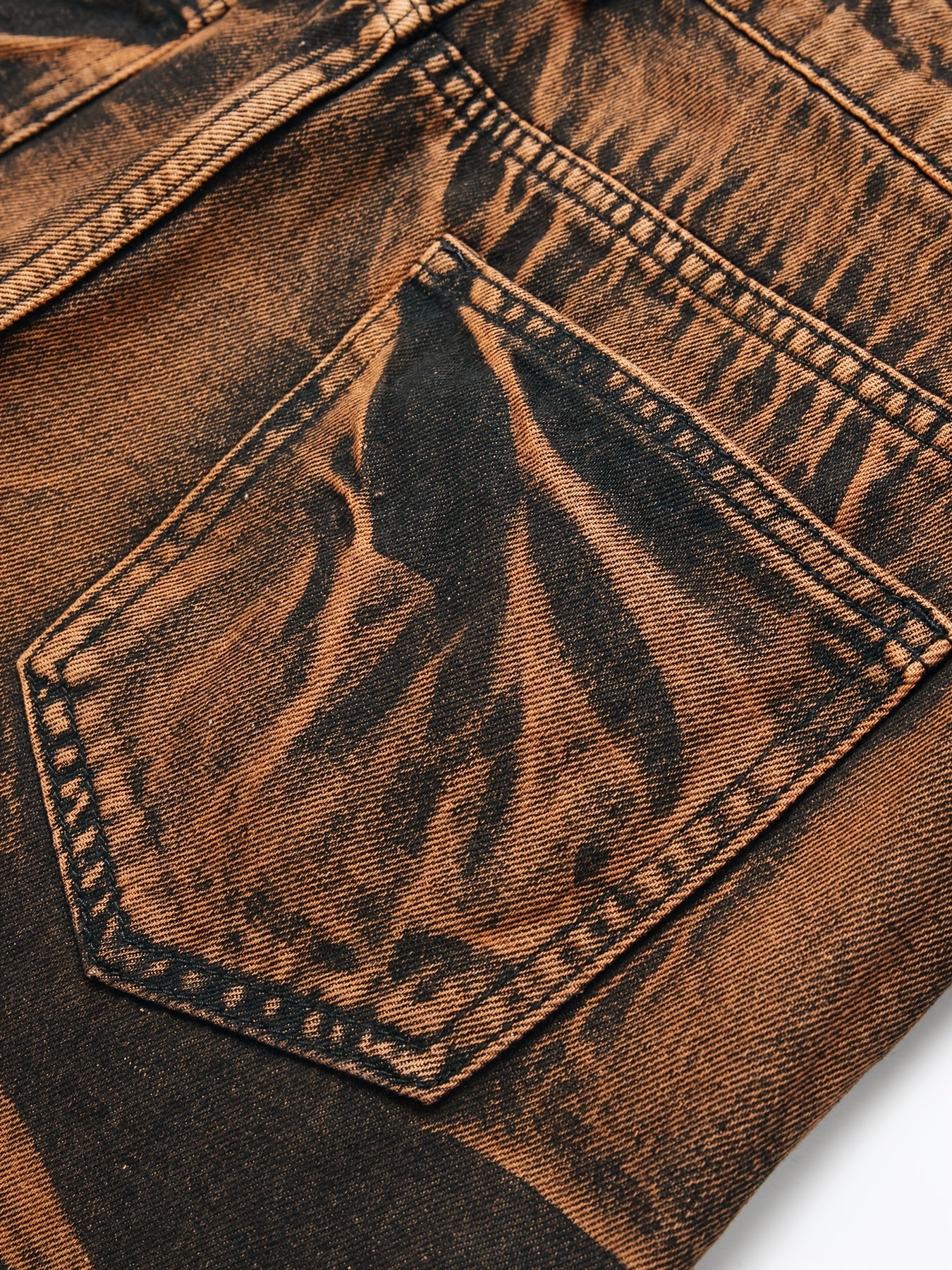 Tie-dye Ripped Jeans Men's Street Style Denim Pants