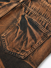 Tie-dye Ripped Jeans Men's Street Style Denim Pants