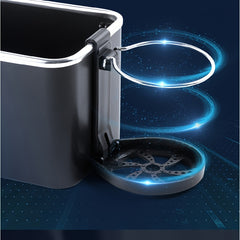 Car Armrest Storage Box Cup Holder Organizer