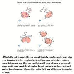 Invisible Stick On Lift Bra Strapless Seamless Push Up Self Adhesive Bra