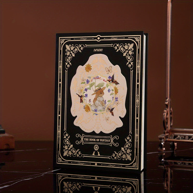 Vintage Literary Hand Account Books with 3D Cover Pages