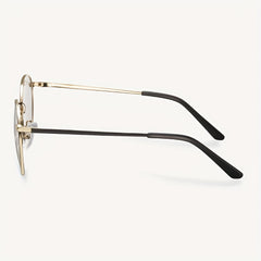 Men's Round Frame Light Blocking Glasses Unisex Eye Protection