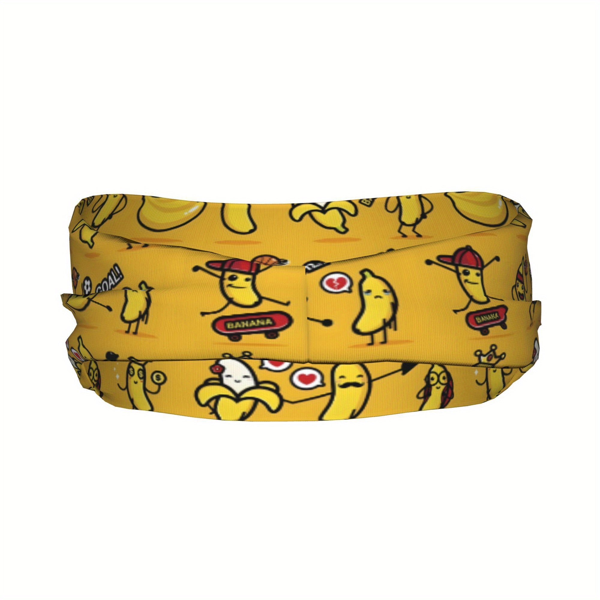 Banana Sports Headband Sweat Wicking Stretchy Polyester for Yoga Gym Running