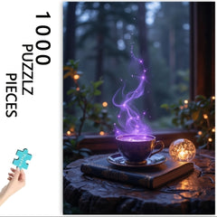 Magic Coffee Crystal Ball Puzzle for Adults with Glowing Cup & Purple Powder