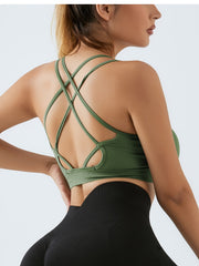 Comfortable Cross Back Yoga Sports Bra for Women
