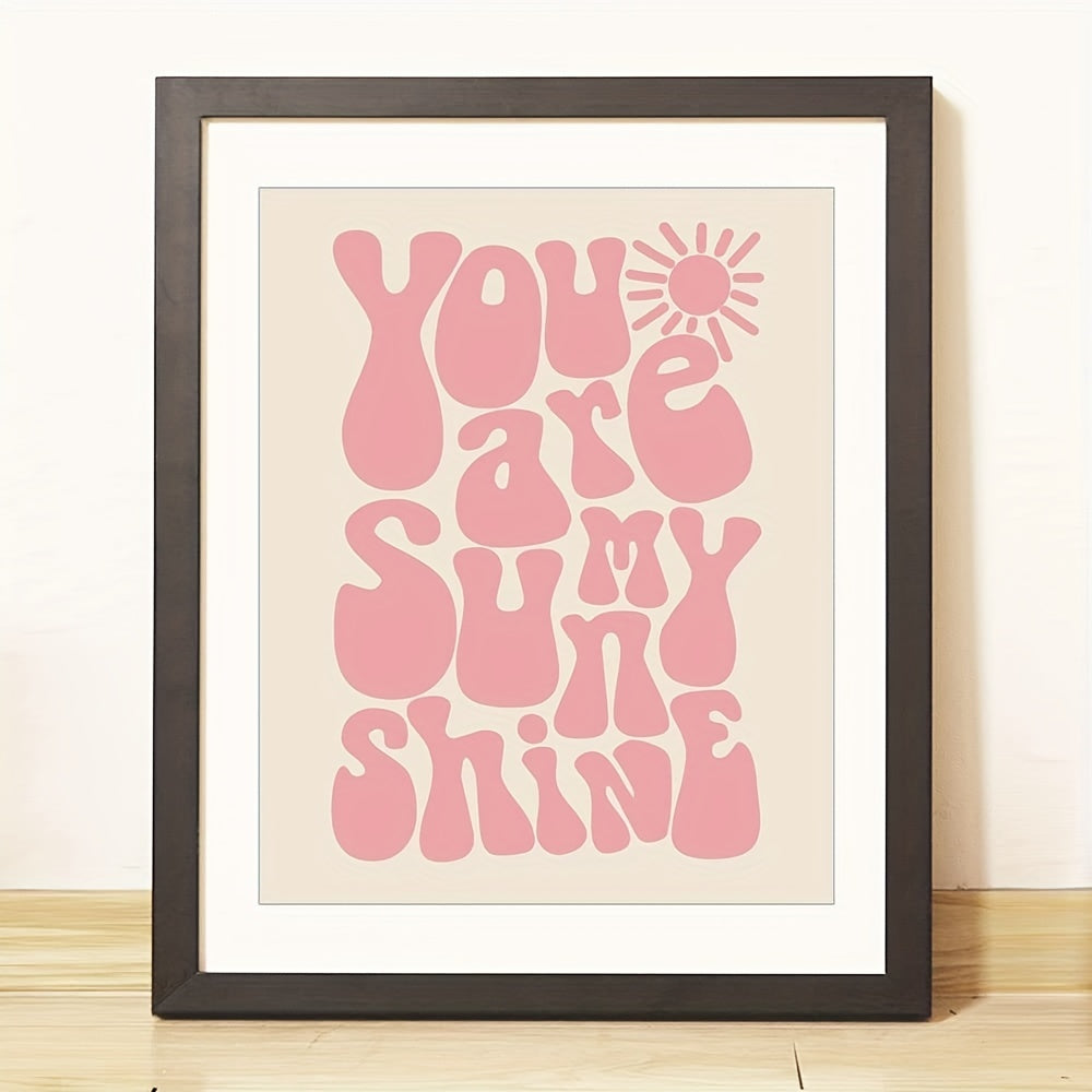 You Are My Sunshine Wall Art Pink 32X25