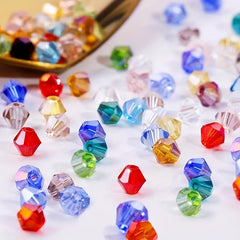 4mm Rhombus Crystal Loose Beads for DIY Jewelry Necklace Bracelet