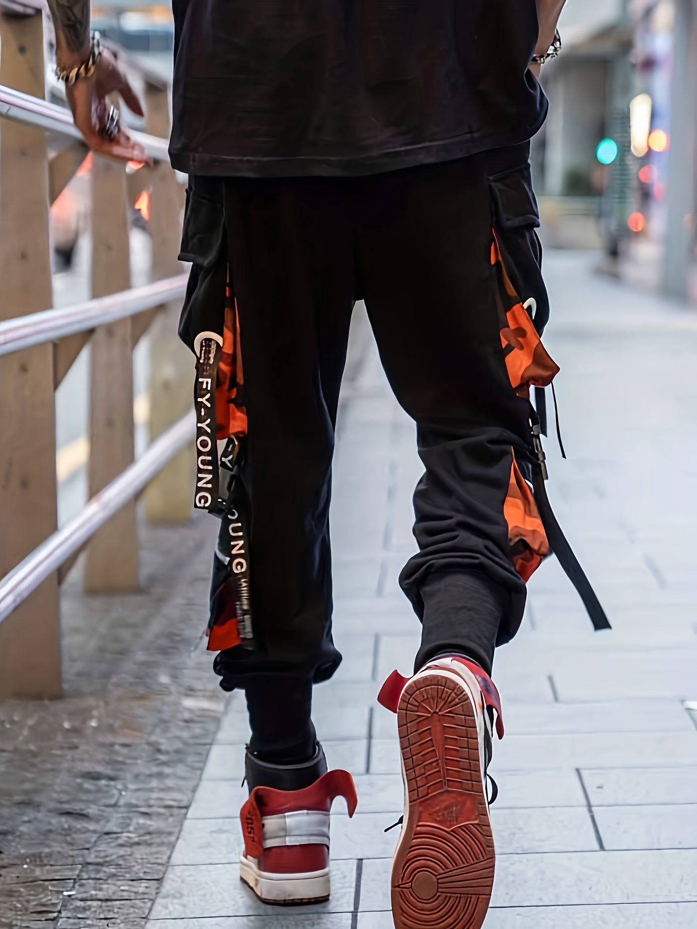 Halloween Men's Cargo Jogger Pants Hip Hop Style
