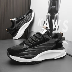 Comfortable Lace up Chunky Sneakers Anti slip Platform Running Shoes