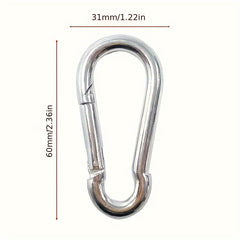 304 Stainless Steel Spring Hook Buckle Keychain for Outdoor Camping Hiking