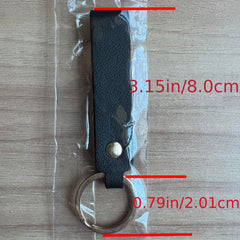 Men's PU Leather Key Chain Metal Key Ring Pendant