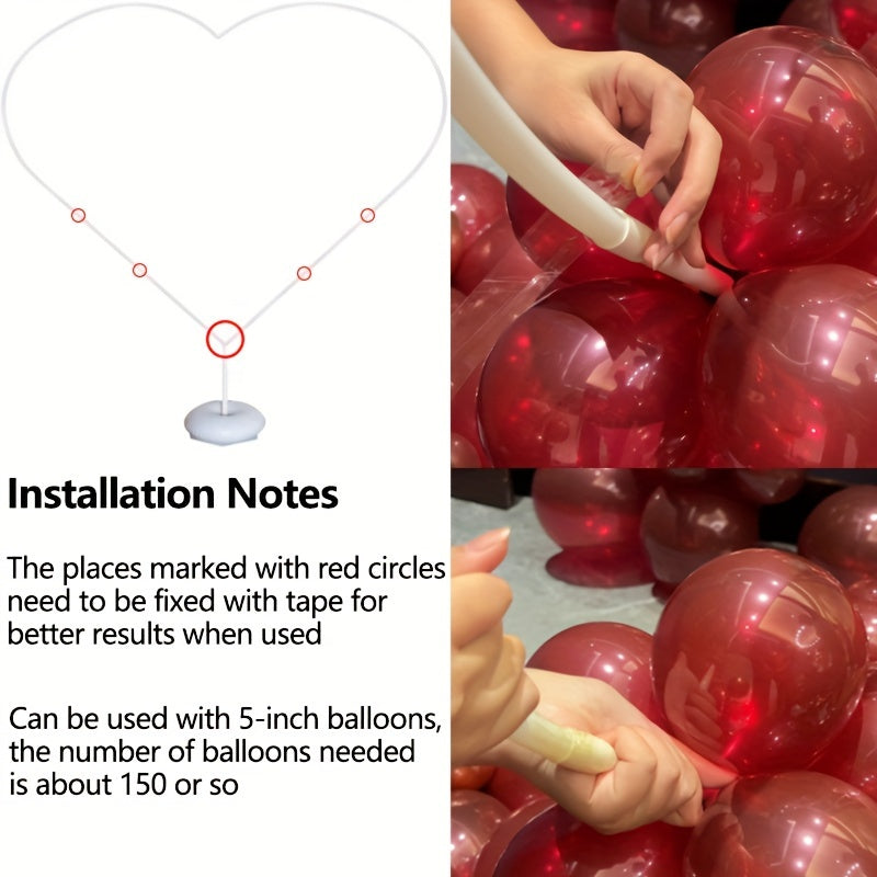 Heart Shaped Balloon Arch Wreath Ring for Events