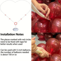 Heart Shaped Balloon Arch Wreath Ring for Events