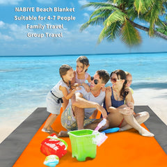 Waterproof Sandproof Mat 200x210cm Beach Mat For 5-8 Adults