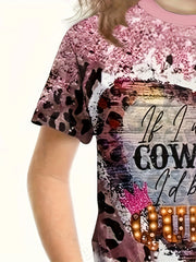 3D Print Short Sleeve T-shirt Summer Clothes For Girls