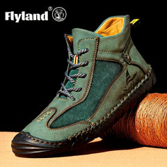 FLYLAND Men's Retro Casual Lightweight Ankle Boots Rubber Sole