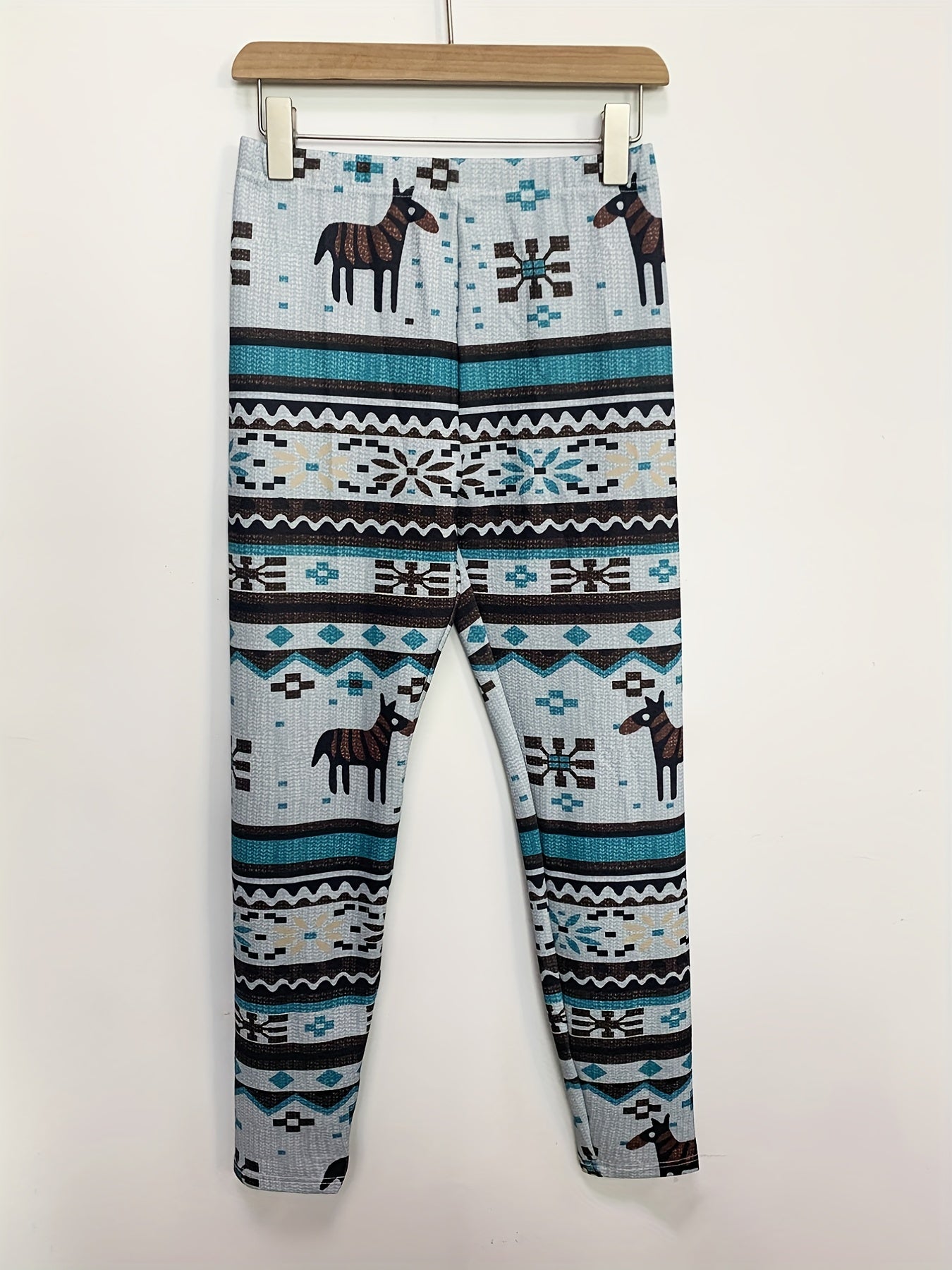 Random Print High Waist Leggings Women's Clothing
