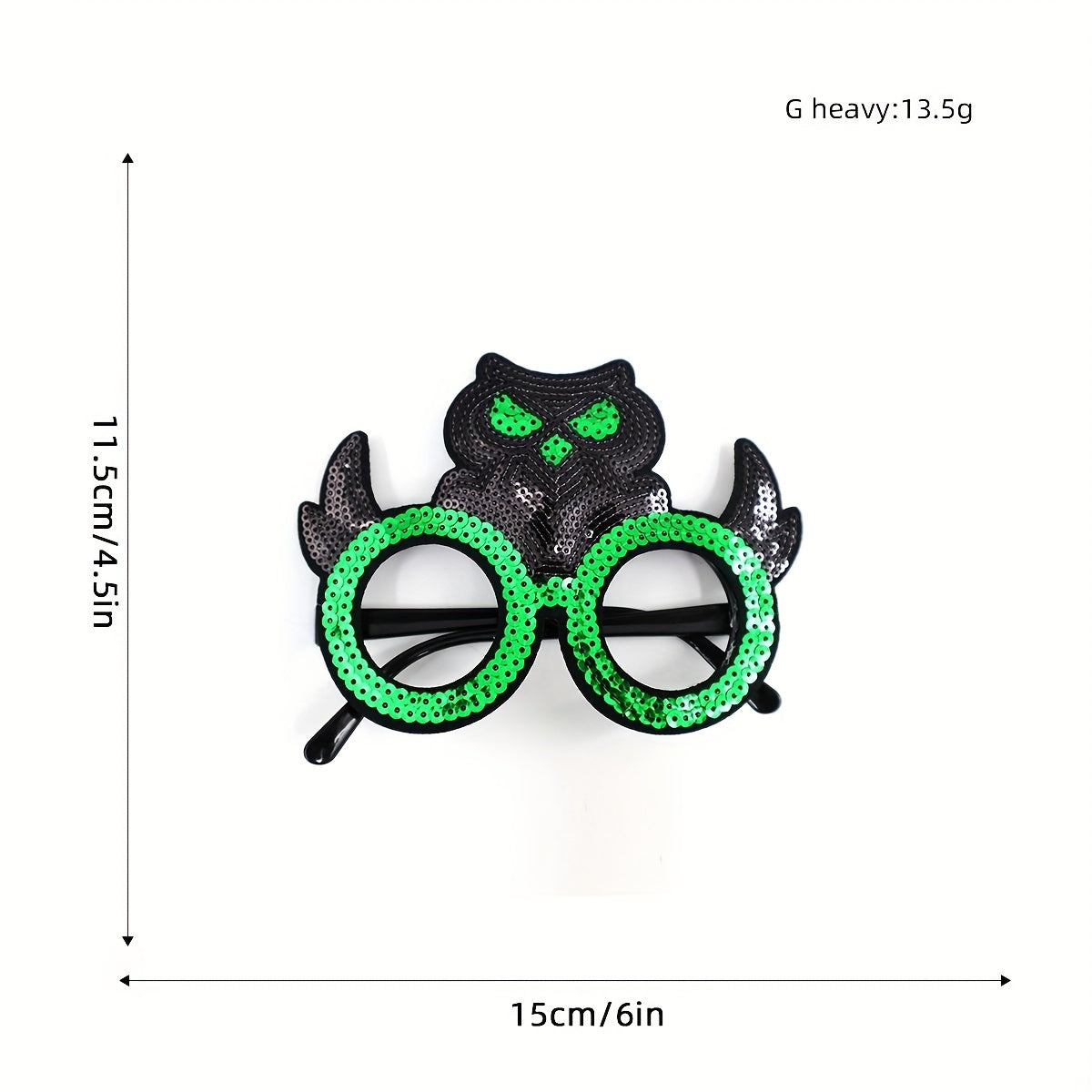 Sequins Owl Glasses Halloween Christmas Gift