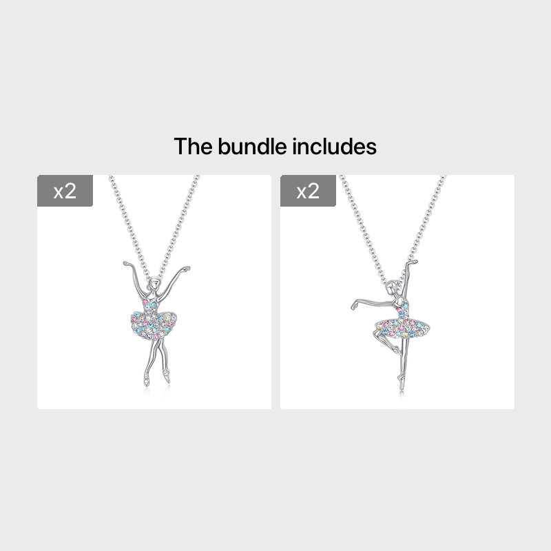 Dance Girl Princess Pendant Necklace for Girls