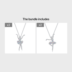 Dance Girl Princess Pendant Necklace for Girls