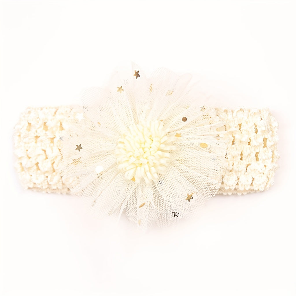 Artificial Flowers Decor Headband for Baby Girls