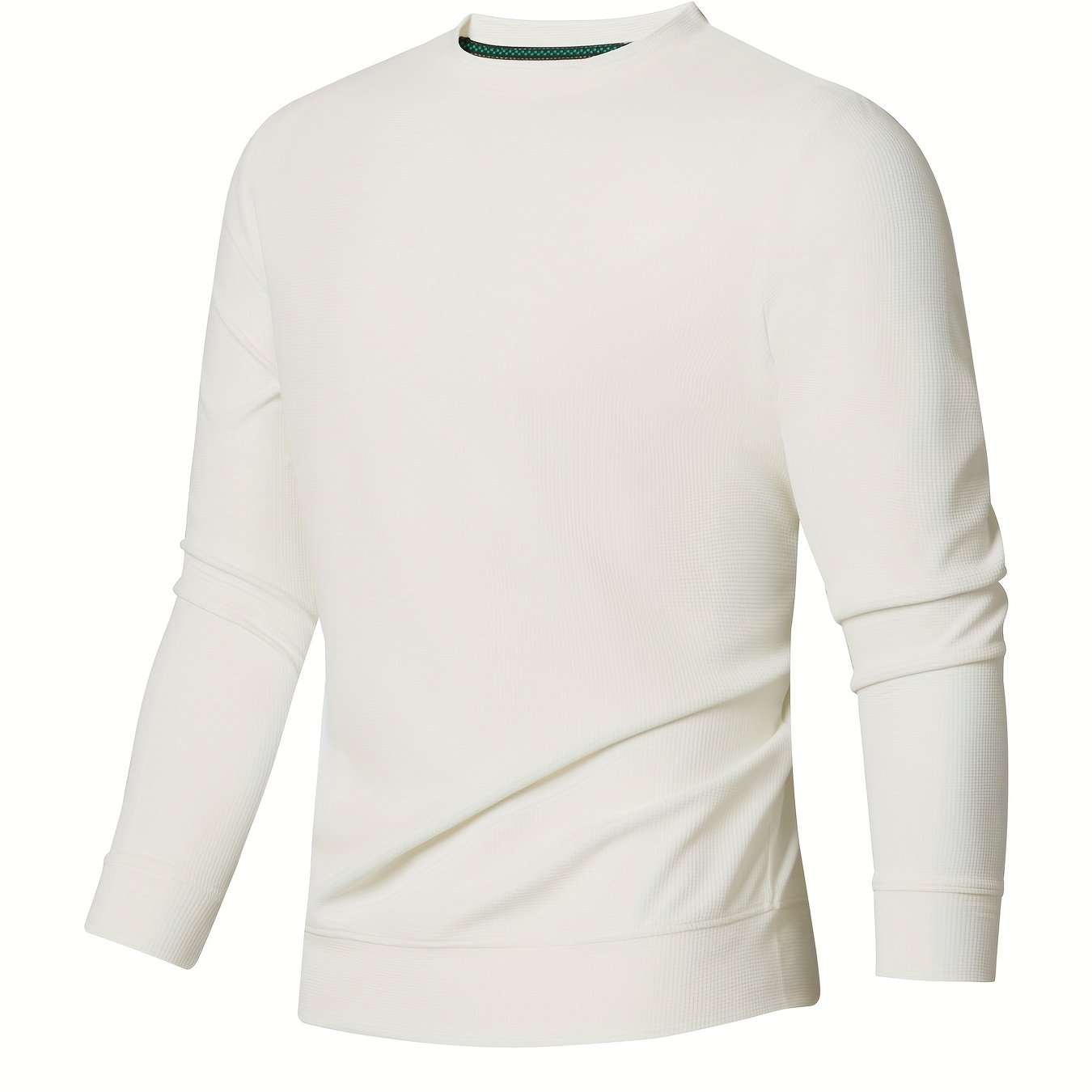 Men's Crew Neck Knit Sweatshirt Pullover Solid Tops