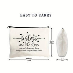 Sisters Are Like Stars Makeup Storage Bag