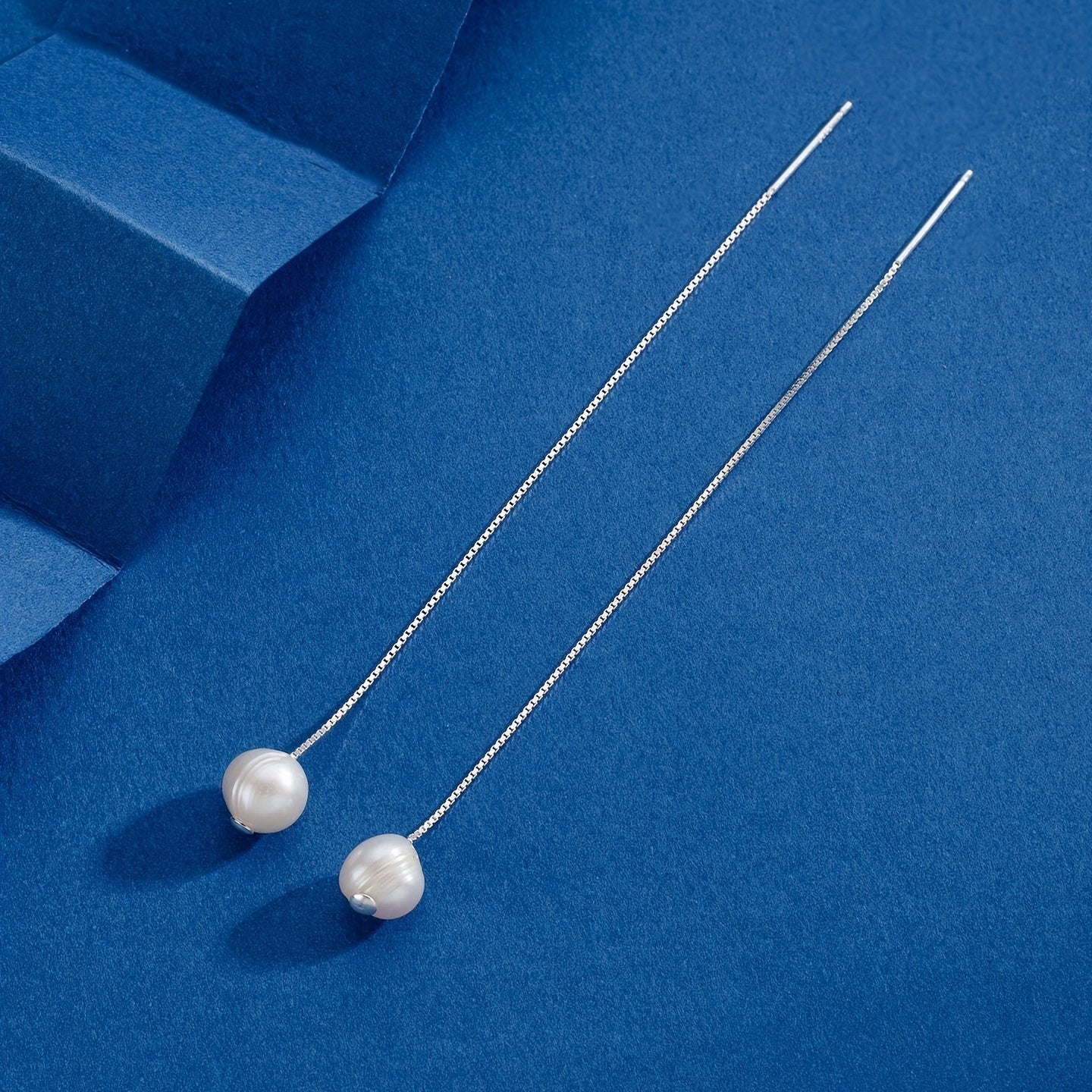 Pearl Tassel Earrings Chain Thread Gift For Girls