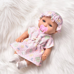 Lifelike 10in Beige Reborn Baby Doll with Clothes & Accessories