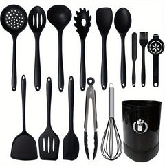 15pcs Silicone Utensils Set Heat Resistant Cooking Spatula Spoon Non-stick