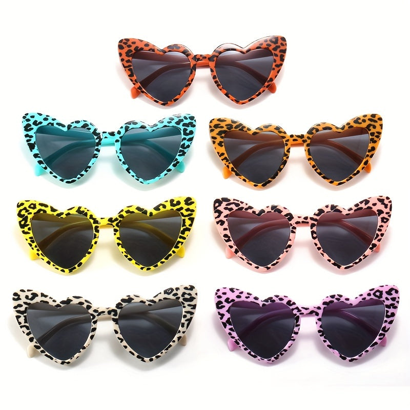 Leopard Print Frame Glasses UV400 Sunglasses for Girls