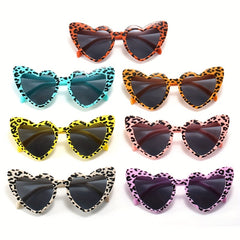 Leopard Print Frame Glasses UV400 Sunglasses for Girls