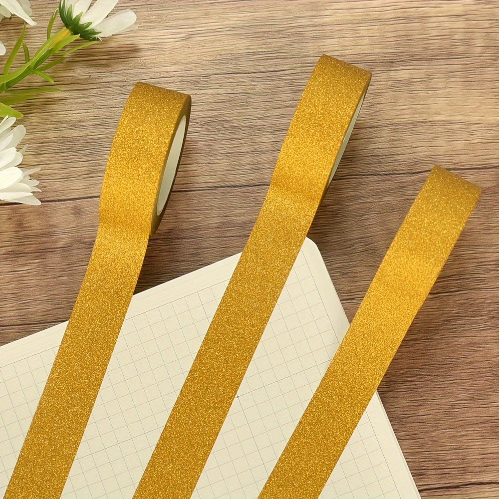 Golden Scallion Powder Tape with Glittering Tape and Stickers