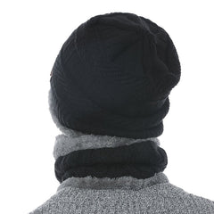 Winter Fishing Hat And Scarf Set Ear Protection Knitted Hat