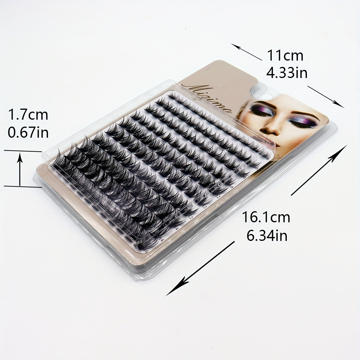200 Pcs Segmented False Eyelashes 8-16mm Mixed Length D Curling Cluster Lashes