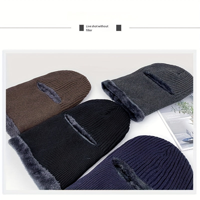 Men's Thickened Windproof Balaclava Hat for Winter Outdoor Activities
