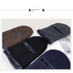 Men's Thickened Windproof Balaclava Hat for Winter Outdoor Activities