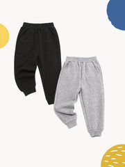 2pcs Unisex Baby Toddler Sweatpants Elastic Cotton Casual Active