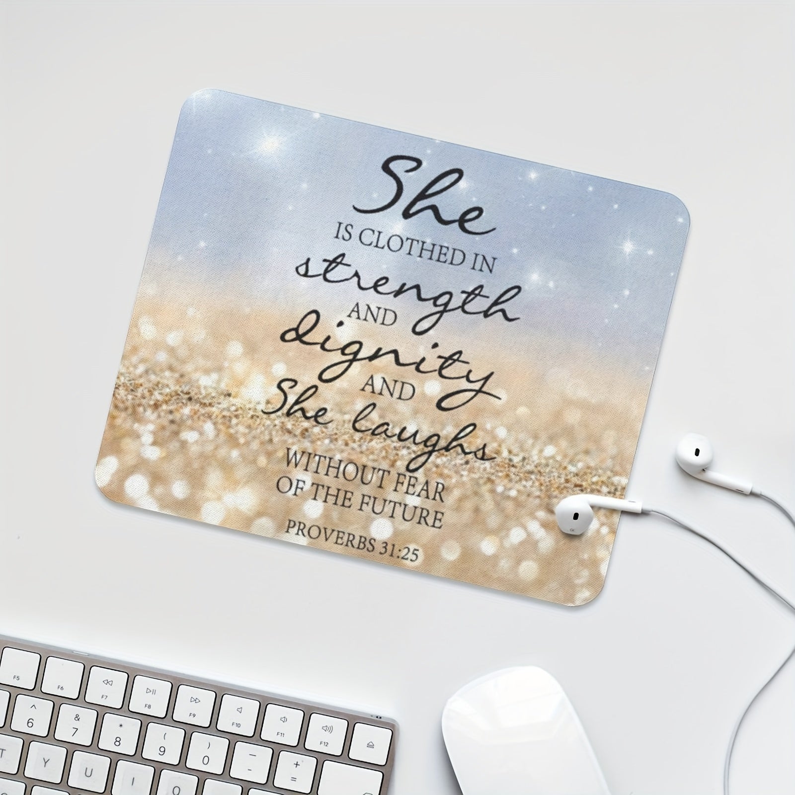 Quotes Mouse Pad Non Slip Rubber Mouse Mat for Computer Desk Office 24x20cm
