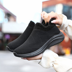 Women's Plus Fleece Sock Sneakers Lightweight Casual Autumn Winter Sport