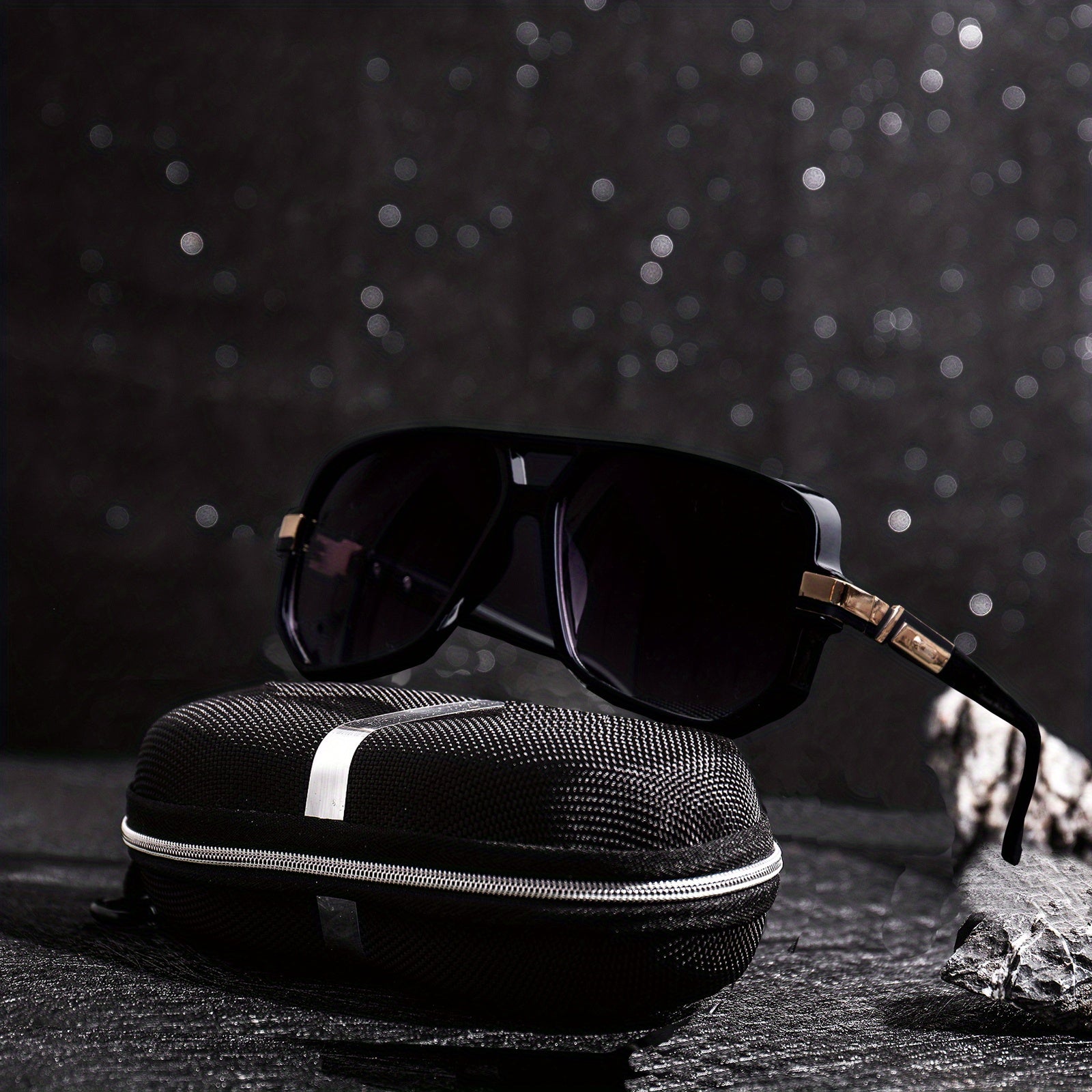 Men's Square Frame Sunglasses Steampunk UV Protection