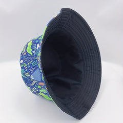 Dinosaur Print Bucket Hat Reversible Fisherman Cap