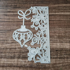 1pc Christmas Lace Ball Die Cuts For Gift Blessing Greeting Card Background DIY